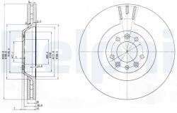 DELPHI Disc Frana Bg9844 Citroën C5 Iii/C6 Peugeot 407/607 (BG9844)