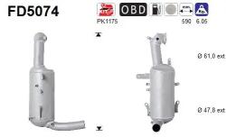 AS Filtru Funingine/Particule, Sist. De Esapament Fd5074 Alfa Romeo Mito Fiat 500
