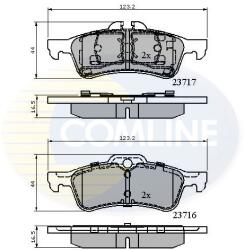 COMLINE Set Placute Frana, Frana Disc Cbp01317 Mini Mini