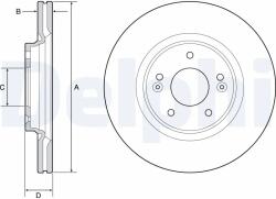 DELPHI Disc Frana Bg4931C Hyundai Elantra Vi/Kona/Sonata Vii/Tucson/I30/I30 Kombi/Ix35 (BG4931C)