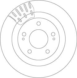 TRW Disc Frana Df7276 Changfeng Leopaard Cs7 Mitsubishi Pajero Pinin I