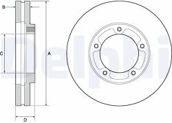 DELPHI Disc Frana Bg9139 Fuso (Mitsubishi) Canter Mitsubishi Canterv/Cantervi/Cantervii