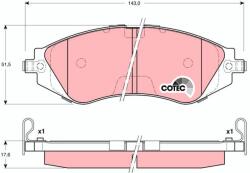 TRW Set Placute Frana, Frana Disc Gdb3171 Chevrolet Optra/Rezzo Daewoo Lacetti/Nubira (GDB3171)