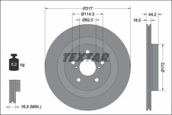 TEXTAR Disc Frana 92343103 Lexus Ux Suzuki Across Toyota Rav 4 V (92343103)