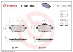 BREMBO Set Placute Frana, Frana Disc P50100 Mercedes-Benz Gle/Gls/M-Class