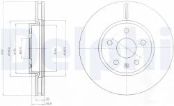 DELPHI Disc Frana Bg4189C Chevrolet Camaro/Equinox/Malibu Opel Astra J/Cascada Saab 9-5