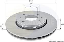 COMLINE Disc Frana Adc0352V Mitsubishi Carisma Volvo S40 I/V40 (ADC0352V)