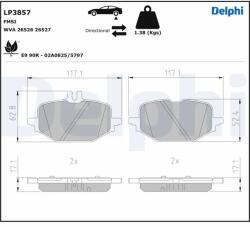 DELPHI Set Placute Frana, Frana Disc Lp3857 Mercedes-Benz C-Class/C-Class T-Model
