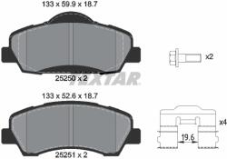 TEXTAR Set Placute Frana, Frana Disc 2525001 Citroën C-Elysee/C4 Cactus Peugeot 301/308 (2525001)