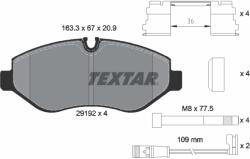 TEXTAR Set Placute Frana, Frana Disc 2919202 Dodge Sprinter 2500 Standard Cargo (2919202)