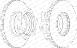 FERODO Disc Frana Fcr165A Mercedes-Benz Vario/Vario Cabina Cu Motor