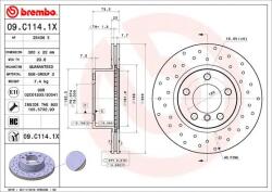 BREMBO Disc Frana 09. C114.1X Bmw 1/3/3 Gran Turismo/4/4 Gran Bmw (Brilliance) 3 Series (09.C114.1X)