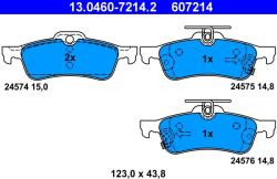 ATE Set Placute Frana, Frana Disc 13.0460-7214.2 Daihatsu Charade Viii Toyota Yaris (13.0460-7214.2)
