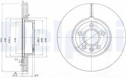 DELPHI Disc Frana Bg3719 Ford Galaxy I/Galaxy Mk I Seat Alhambra Vw California T4 (BG3719)