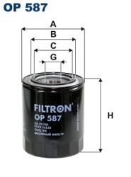 FILTRON Filtru Ulei Op587 Ford Asia & Oceania Freda Galloper Galloper Hyundai H-1/H100