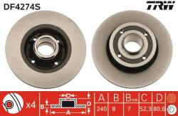 TRW Disc Frana Df4274S Nissan Note Renault Clio Iii/Megane I/Megane Ii/Modus / Modus