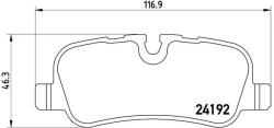 BREMBO Set Placute Frana, Frana Disc P44019 Land Rover Discovery Iv/Range Rover Iii (P44019)