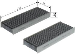 Bosch Filtru, Aer Habitaclu 1987435525 Ds Ds 4 Ii Opel Astra L/Combo Peugeot 308