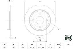 Bosch Disc Frana 0986479F63 Ford Fiesta Vii (0986479F63)