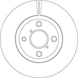 TRW Disc Frana Df4842 Daihatsu Charade Viii Toyota Yaris Toyota (Faw) Vios