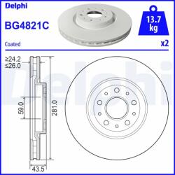 DELPHI Disc Frana Bg4821C Fiat Tipo (BG4821C)
