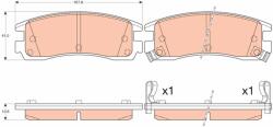 TRW Set Placute Frana, Frana Disc Gdb4098 Buick Regal/Riviera Chevrolet Alero/Caprice (GDB4098)