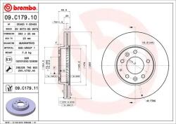 BREMBO Disc Frana 09. C179.11 Mazda 6 Mazda (Faw) 6 (09.C179.11)