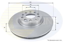 COMLINE Disc Frana Adc1449V Audi A1/A3/Q2/Q3/Tt Cupra Ateca/Formentor/Leon Seat Alhambra (ADC1449V)