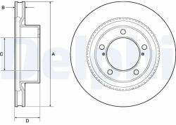 DELPHI Disc Frana Bg9131 Lexus Lx Toyota Land Cruiser 200/Sequoia/Tundra Pick-Up