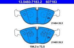 ATE Set Placute Frana, Frana Disc 13.0460-7183.2 Audi A4 B5/A8 D2/Tt Bentley Arnage