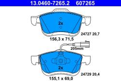 ATE Set Placute Frana, Frana Disc 13.0460-7265.2 Chrysler Delta Fiat Doblo Opel Combo