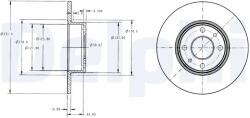 DELPHI Disc Frana Bg2322 Alfa Romeo 164 Chrysler Delta Fiat Bravo/Bravo Ii/Croma/Linea (BG2322)