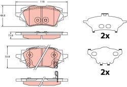 TRW Set Placute Frana, Frana Disc Gdb2344 Toyota Corolla/Corolla Commercial (GDB2344)