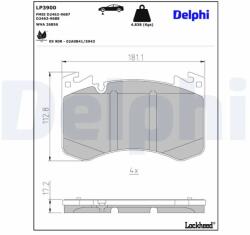 DELPHI Set Placute Frana, Frana Disc Lp3900 Land Rover Range Rover Sport Iii