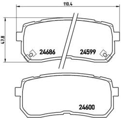 BREMBO Set Placute Frana, Frana Disc P30035 Dodge H100 Haval H8 Hyundai H-1/H-1 Travel (P30035)