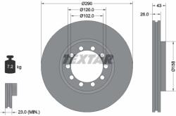 TEXTAR Disc Frana 93117500 Renault Mascott/Master Pro Renault Trucks Mascott/Maxity