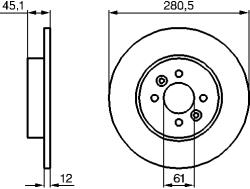 Bosch Disc Frana 0986479195 Renault Kangoo (0986479195)
