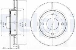 DELPHI Disc Frana Bg3987 Mitsubishi Colt/Colt Czc Vi/Colt Vi Smart Forfour