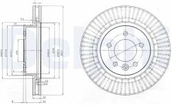 DELPHI Disc Frana Bg9006C Land Rover Discovery Iii/Discovery Iv/Range Rover Sport I