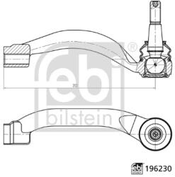 Febi Bilstein Cap De Bara Axa Fata Dreapta 196230 Jaguar Xe/Xf Ii/Xf Sportbrake