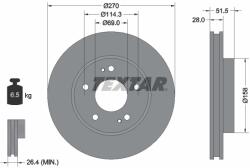 TEXTAR Disc Frana 92270803 Mitsubishi L200 / Triton