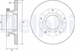 DELPHI Disc Frana Bg4784C Ford Tourneo Custom V362/Transit Custom V362/Transit V363 (BG4784C)
