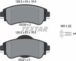 TEXTAR Set Placute Frana, Frana Disc 2522001 Citroën C4 Ii/Ds4