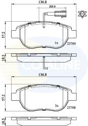 COMLINE Set Placute Frana, Frana Disc Cbp11038 Abarth 500C / 595C / 695C Chrysler Delta