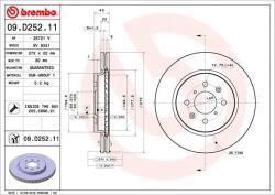 BREMBO Disc Frana 09. D252.21 Suzuki Swift Iv (09.D252.21)