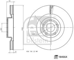Febi Bilstein Disc Frana Punte Fata 184664 Ford Focus Iv/Kuga Iii