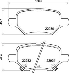 BREMBO Set Placute Frana, Frana Disc P59099 Opel Mokka / Mokka X/Mokka X (P59099)