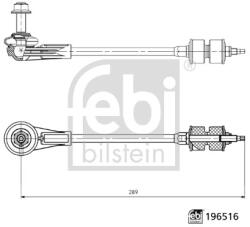 Febi Bilstein Brat/Bieleta Suspensie, Stabilizator Axa Spate Dreapta 196516 Ford Focus Iv