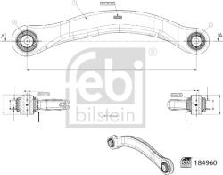 Febi Bilstein Brat, Suspensie Roata Exterior 184960 Audi A6 C8/A7/A8 D5