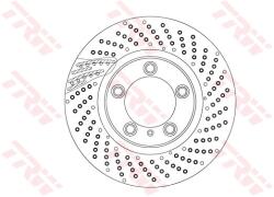 TRW Disc Frana Df6541S Porsche 718 Boxster/718 Cayman/911/Boxster/Cayman